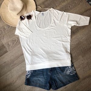 ALTERNATIVE APPAREL WHITE COTTON MODAL TEE 🌱